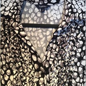 Reitmans Black & White Women’s Short Sleeves Top Size US S